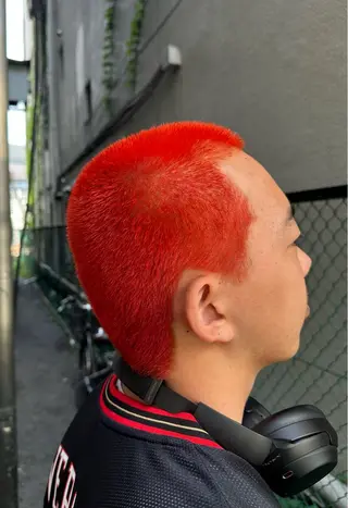 ショート カラー メンズ Rei/ 縮毛矯正/ ハイライトカラー募集のヘアスタイル