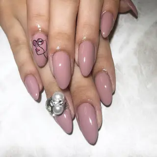 ロング ROSE・ MARY 鈴木のネイルデザイン