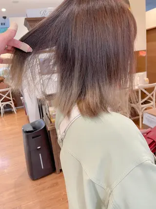 ミディアム カラー 髪質改善/ブリーチ 田代 龍我のヘアスタイル