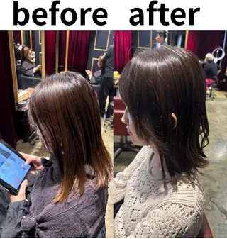 セミロング Russo所属・松重 直希のヘアスタイル