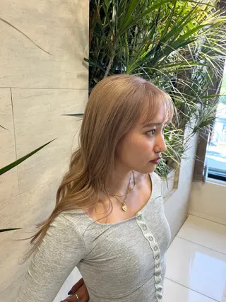 ロング カラー 暖色/レイヤーカット /艶髪/髪質改善/のマツエク・マツパデザイン