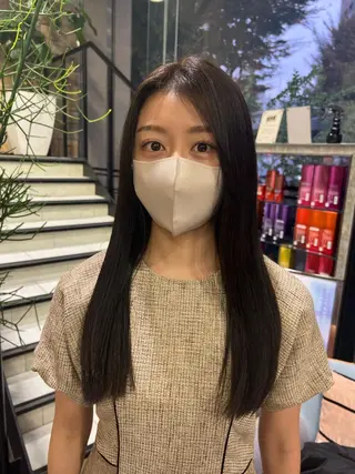 セミロング 暖色カラー/レイヤー カット/Yunaのヘアスタイル