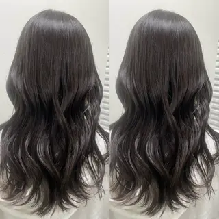 ロング カラー 韓国風骨格カット 艶カラー🩶髙林夏美のヘアスタイル
