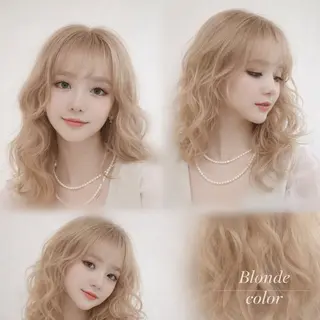 セミロング カラー 山内 七鐘のヘアスタイル