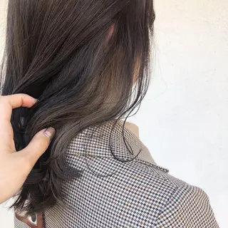 セミロング カラー ヘアアレンジ 酸性縮毛矯正🧴韓国 レイヤー/髪質改善のヘアスタイル