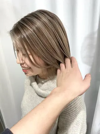 ミディアム カラー lani 天神大名/ブリーチのヘアスタイル