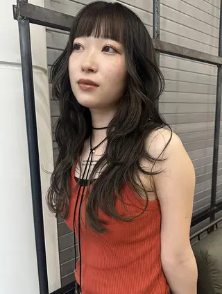 ロング 青木未羽/ベージュ /透明感カラー/松本のヘアスタイル