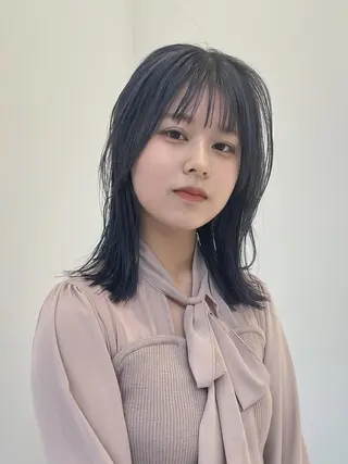 ミディアム カラー Nought etre 西金沢のヘアスタイル