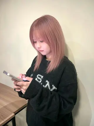 ミディアム カラー レイヤーカット/ダブ ルカラー/EMIRIのヘアスタイル