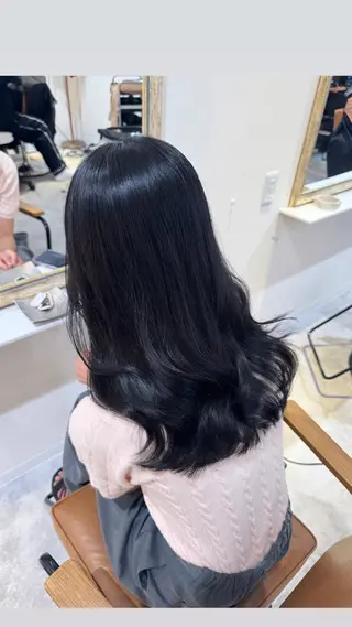 セミロング カラー 赤み無し柔らかカラー 【梅田】madokaのヘアスタイル