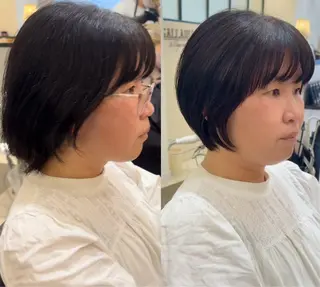 ショート ガレリアエレガンテ名駅店所属・【ショート/ボブ 丸みショート】深萱のヘアスタイル