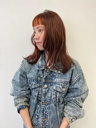 セミロング nelke/レイヤー 立川/ブリーチのヘアスタイル