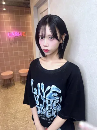 ミディアム カラー 韓国ハッシュカット/ 新宿/髪質改善/岡崎のヘアスタイル