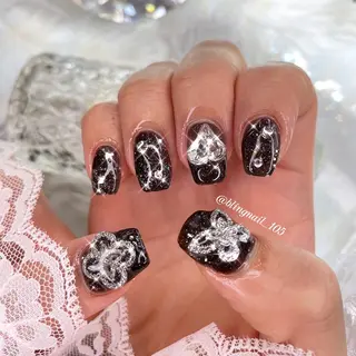 ネイル 23時まで❤︎韓国、 ワンホンネイルのネイルデザイン