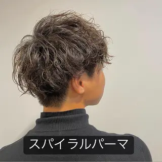 ショート カラー パーマ メンズ メンズパーマ 西條真治のヘアスタイル
