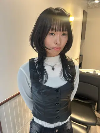 セミロング 似合わせカット //金子 聖汰のヘアスタイル