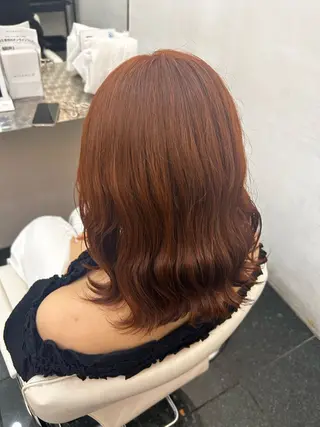 ミディアム カラー ガーリー×韓国🎀 ⟡.·天野結良⟡.·のヘアスタイル