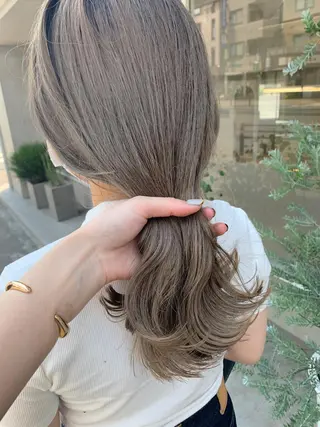 セミロング カラー 韓国ヘア/耳ツボジュ エリー♡ayumuのヘアスタイル