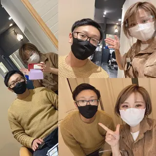 ショート カラー メンズ キッズ ✂︎ショート、ボブ、 レイヤー🩵YUMIのヘアスタイル