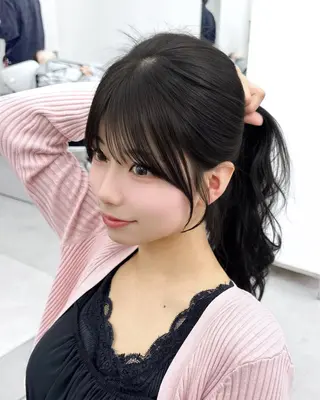 セミロング カラー 顔周り特化/韓国ヘア /レイヤー/吉野幸大のヘアスタイル