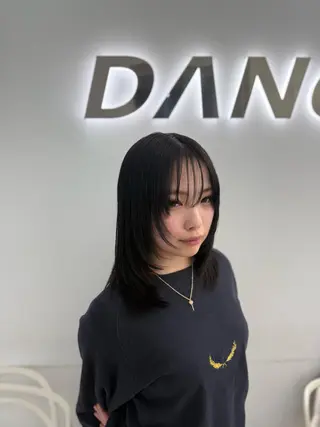 セミロング カラー 中韓レイヤー/ ブラウン🤎はやとのヘアスタイル