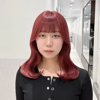ミディアム カラー 💖暖色・ハイトーン 🐈みおり💖のヘアスタイル