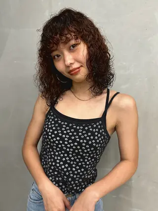 セミロング パーマ お悩み解決パーマ hana🩰のヘアスタイル
