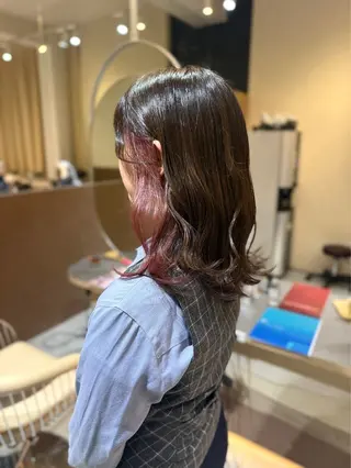 セミロング カラー La fith hair lov.駅家店【ラフィス ヘアー ロブ】所属・Lafithhair lov. 福山駅家店のヘアスタイル