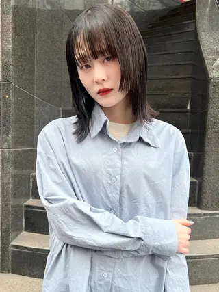 ミディアム AI TOKYO　S所属・mizuki 【韓国レイヤー】のヘアスタイル