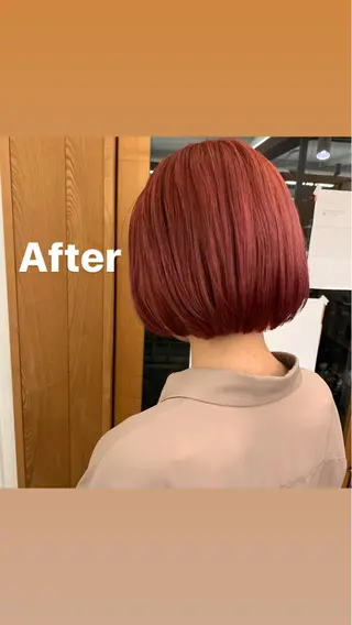 ショート 艶髪color💎髪 質改善ストレート大吉のヘアスタイル