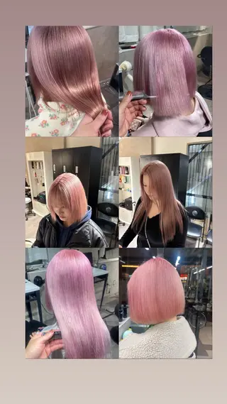 カラー Seleneコウキ ブリーチ/ハイトーンのヘアスタイル