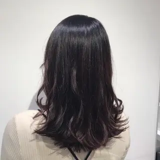 ミディアム カラー 【暖色カラー特化】 中山由梨のヘアスタイル