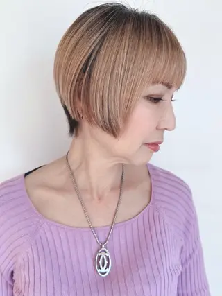 ショート 小顔ボブ/お悩み解決 /ボブパーマ/とういのヘアスタイル