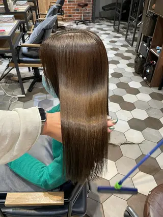 ロング カラー ヘアアレンジ 酸性縮毛矯正🧴韓国 レイヤー/髪質改善のヘアスタイル