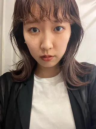 ミディアム パーマ GO TODAY シェアサロン 表参道Flos店所属・nishi fuyumiのヘアスタイル