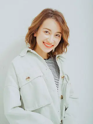 ミディアム 🌟髪質改善ケアカラ ー美髪縮毛矯正y🌟のヘアスタイル