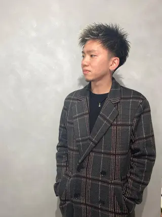 ショート メンズ 髪質改善/縮毛矯正 レイヤー/松川匠のヘアスタイル