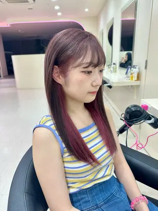 ロング カラー ヘアアレンジ 🎀 yuuka🎀のヘアスタイル