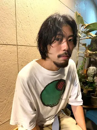 ミディアム パーマ カラー CEINE OURのヘアスタイル