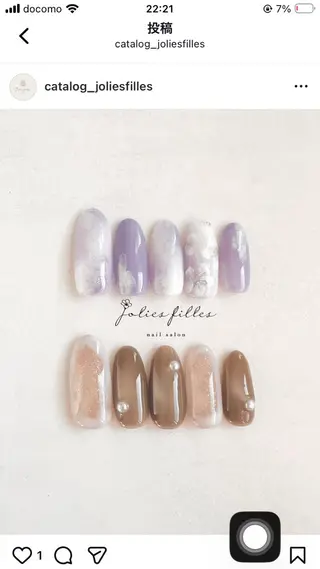 ネイル ジョリフィーユ 中出のネイルデザイン