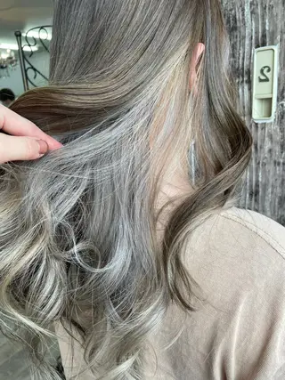 ロング カラー ヘアアレンジ N-plants 楓のヘアスタイル