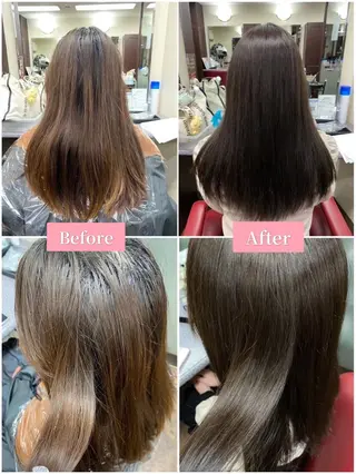 ロング カラー エジリ ナナハのヘアスタイル