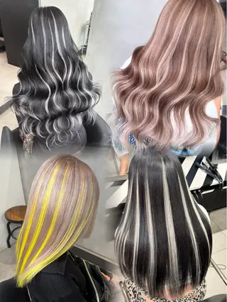 ロング カラー 大阪 梅田/ ハイトーン/エクステのヘアスタイル
