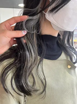 ロング カラー 💖デザインカラー/ タダ ハナカ💖のヘアスタイル