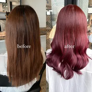 セミロング カラー 💫miyu💫デザ インカラー/アレンジのヘアスタイル