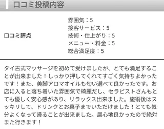 本格タイ古式マッサー ジ　女性専用サロンのエステ・リラクイメージ