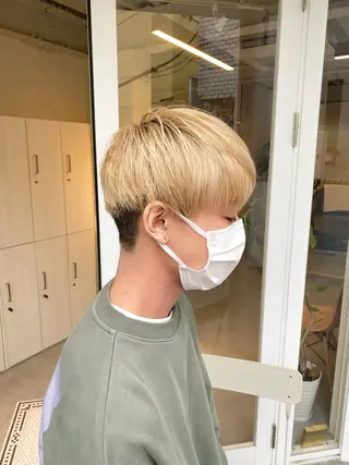 カラー メンズ ハイトーン×似合わせ 🌱中川慎之介のヘアスタイル