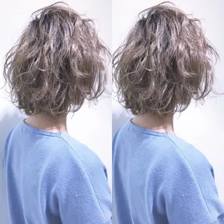 ショート カラー パーマ Memories水天宮前所属・花渕 俊彦のヘアスタイル