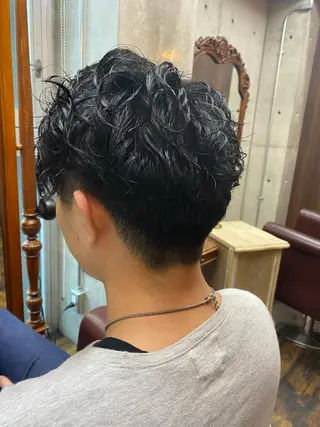 ショート パーマ メンズ kico home 肥後橋店所属・似合わせレイヤー 阿波座/ふじむらのヘアスタイル