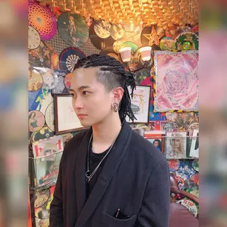 ショート カラー パーマ ヘアアレンジ メンズ haco+所属・🌈派手髪エクステ ブレイズ🌈ひろとのヘアスタイル